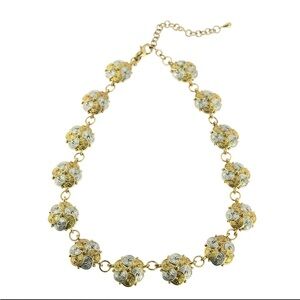 Vintage Signed Oscar de la Renta Gold and Silver Statement Necklace